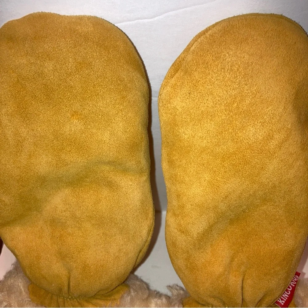 Kinko Kids DEERSKIN Suede Sheepskin Lined BRAND NEW UNISEX Mittens for Kids